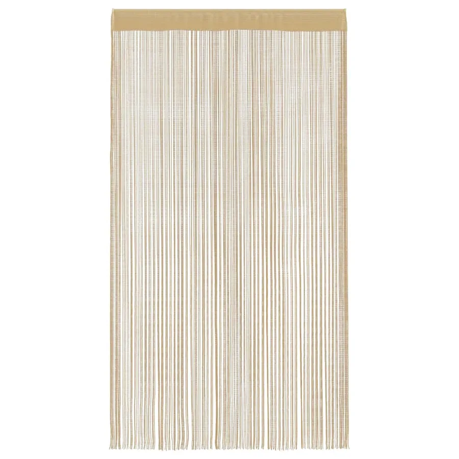 Rideau en fils 2 pcs 140 x 250 cm Beige - 4