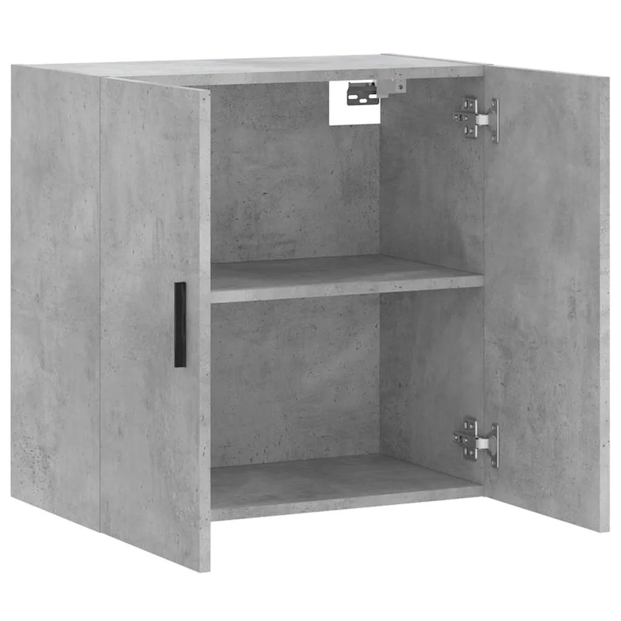 Armoire murale gris béton 60x31x60 cm bois d'ingénierie - 6