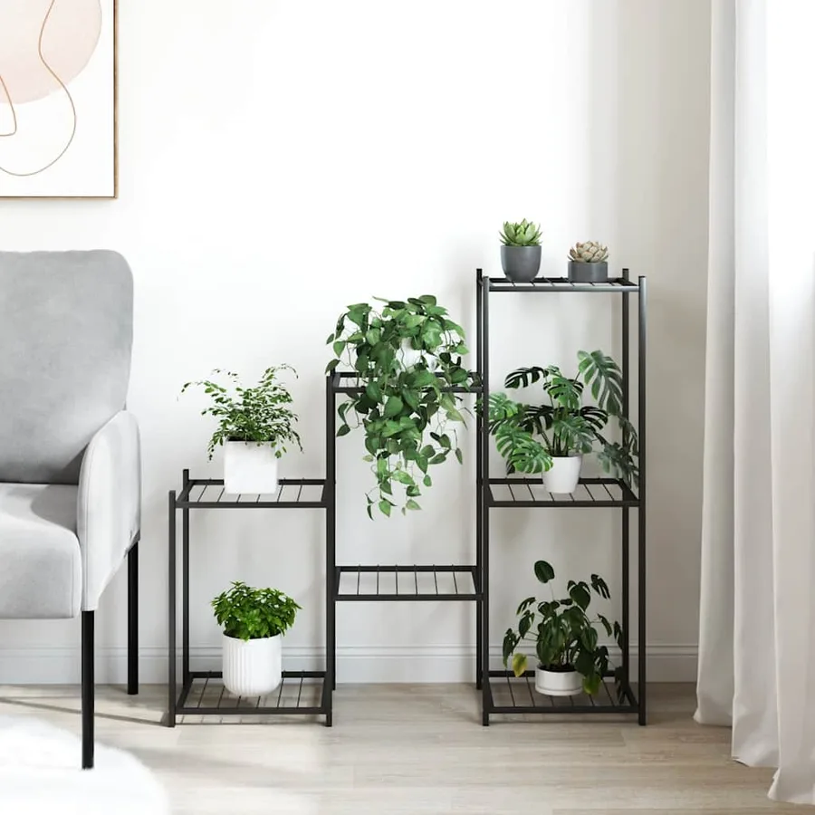 Jardinière 83x25x80 cm Noir Fer - 3
