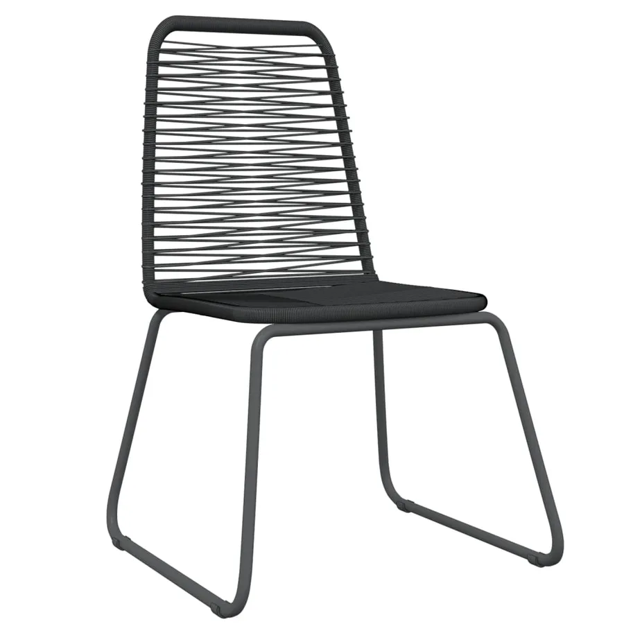 Ensemble à manger de jardin 5 pcs Noir - 3