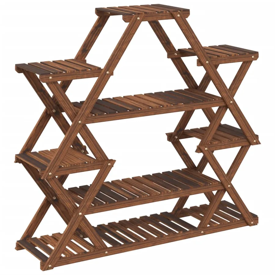 Support à fleurs 110x25x105 cm bois massif de sapin - 6