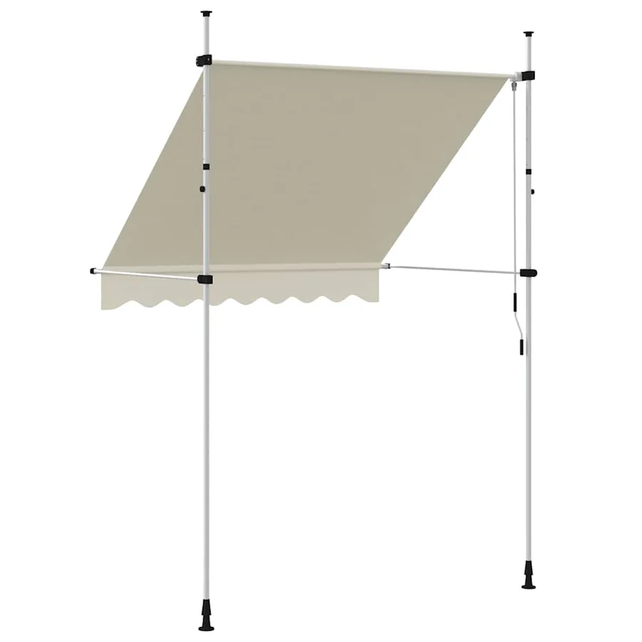 Auvent manuel rétractable 200 cm Crème - 5