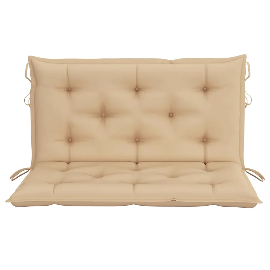 Balancelle 2 places feuilles de palmier et coussin 202cm Bambou - 7