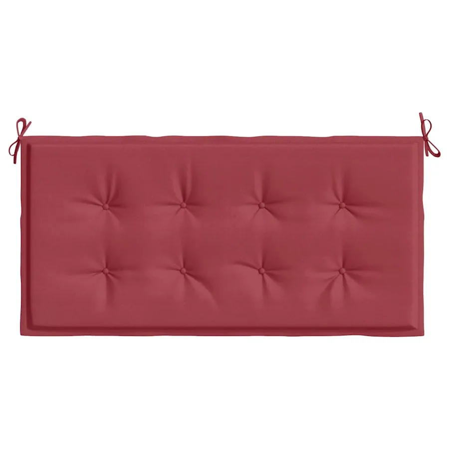 Coussin de banc de jardin rouge bordeaux 120x50x3 cm - 4