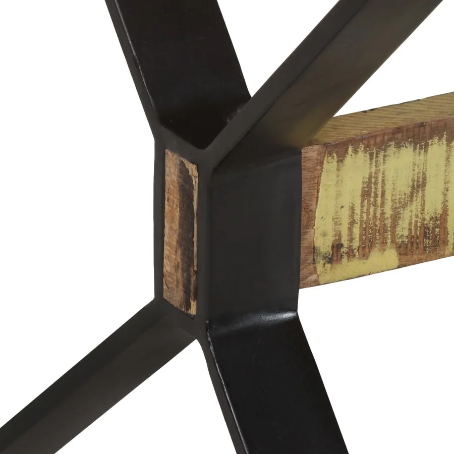 Table de salle à manger 160x80x76cm Bois de récupération massif - 6