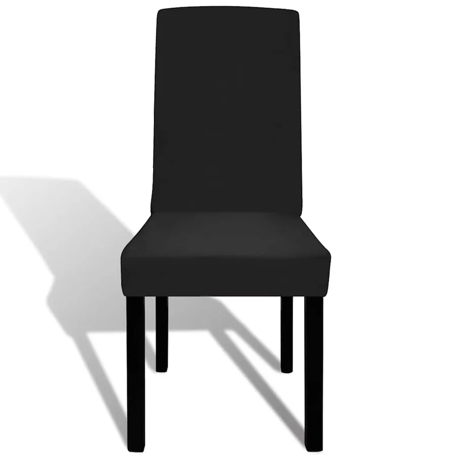 Housses extensibles de chaise 6 pcs Noir - 3