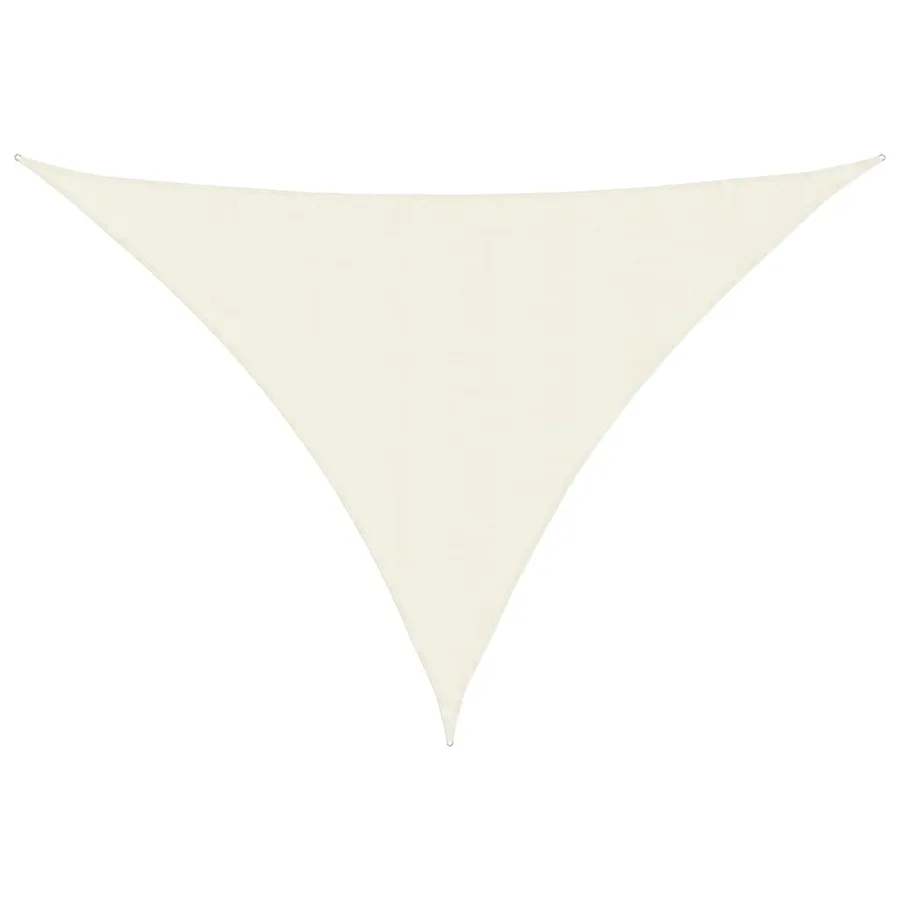 Voile de parasol tissu oxford triangulaire 3x4x5 m crème - 2
