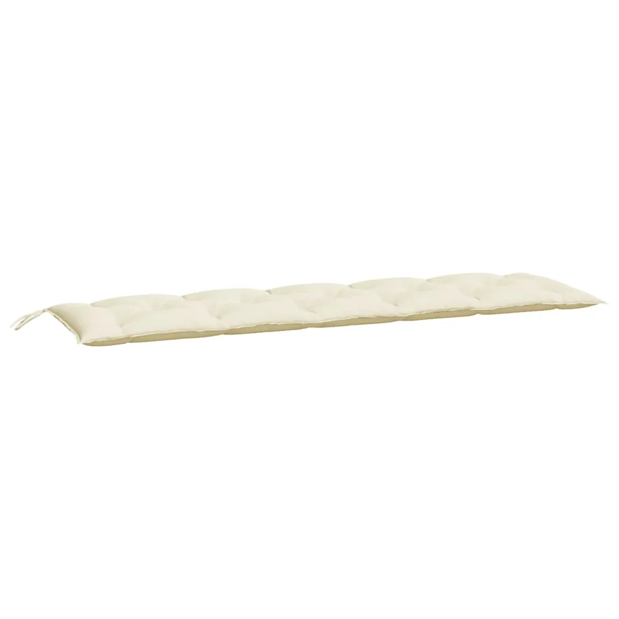 Coussin de banc de jardin blanc crème 180x50x7 cm tissu oxford - 2