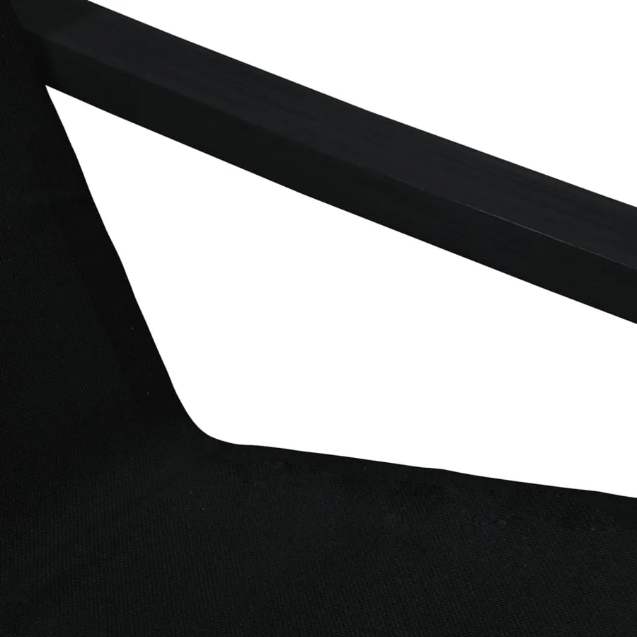 Chaise de relaxation avec repose-pied Noir Tissu - 8