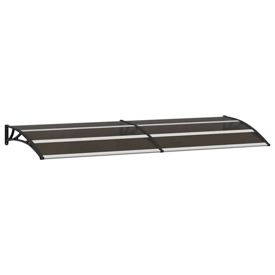Auvent de porte Noir 240x75 cm PC - 2