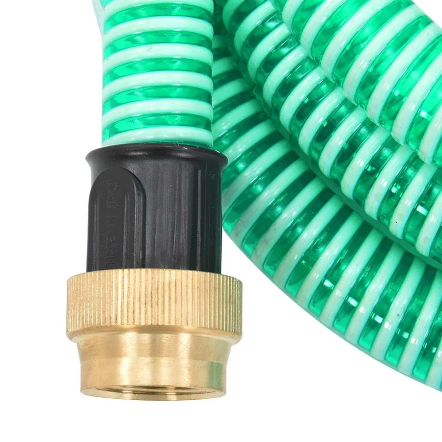 Tuyau d'aspiration avec raccords en laiton vert 1,1" 25 m PVC - 4