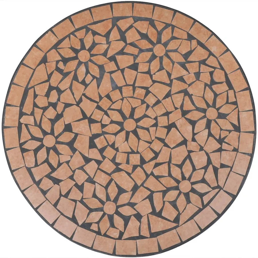 Table de bistro Terre cuite 60 cm Mosaïque - 3