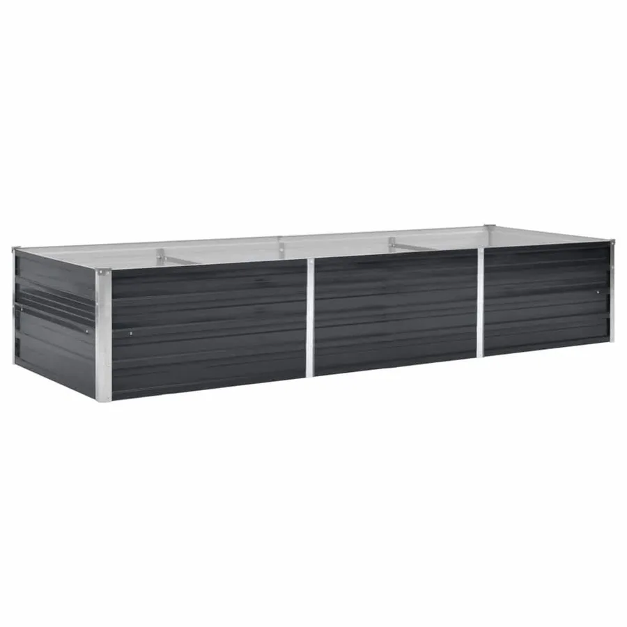 Lit surélevé de jardin Anthracite 240x80x45 cm Acier galvanisé - 2