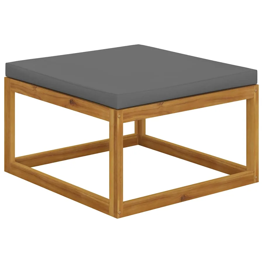 Salon de jardin 6 pcs avec coussins Bois d'acacia solide - 12