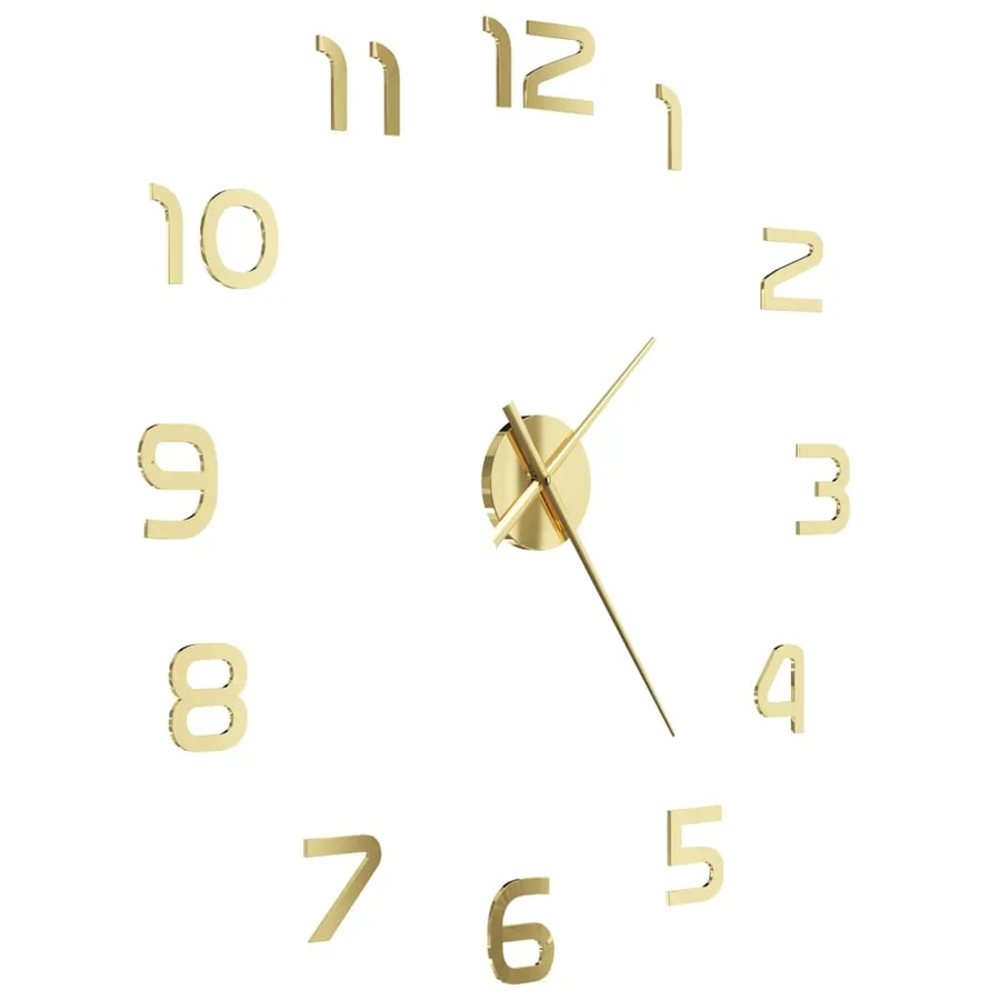 Horloge murale 3D Design moderne 100 cm XXL Doré - 3