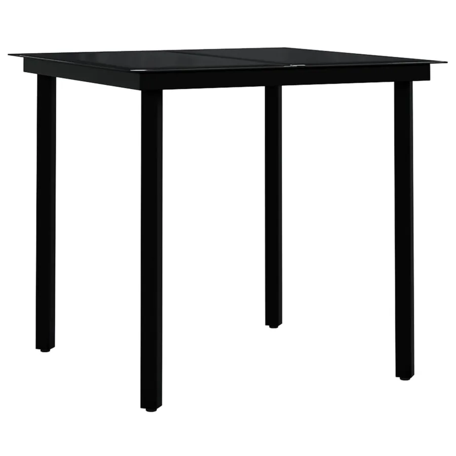 Ensemble à manger de jardin 5 pcs Marron et noir - 5