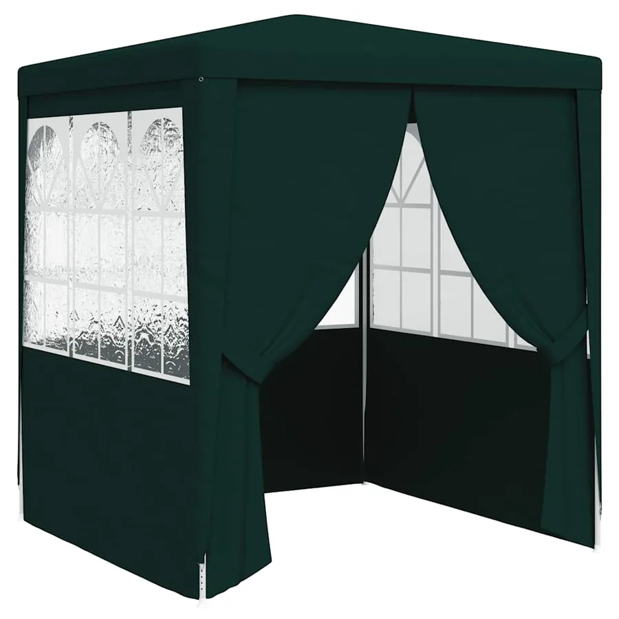 Tente de réception avec parois latérales 2,5x2,5 m Vert 90 g/m² - 2