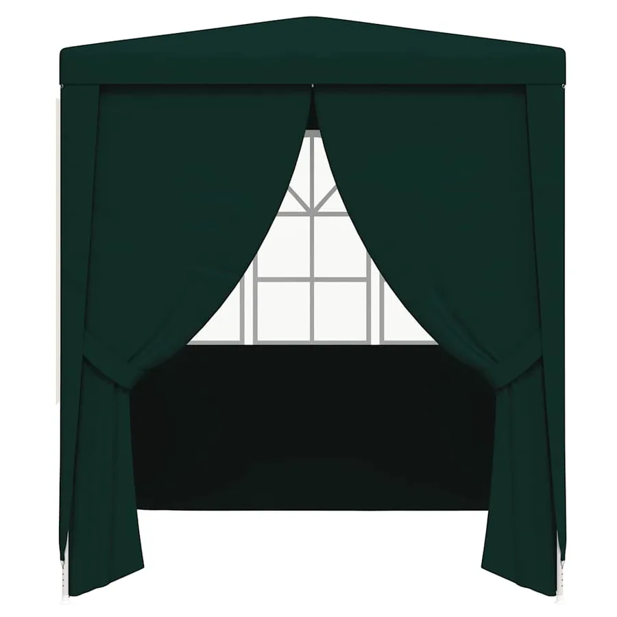 Tente de réception avec parois latérales 2,5x2,5 m Vert 90 g/m² - 4