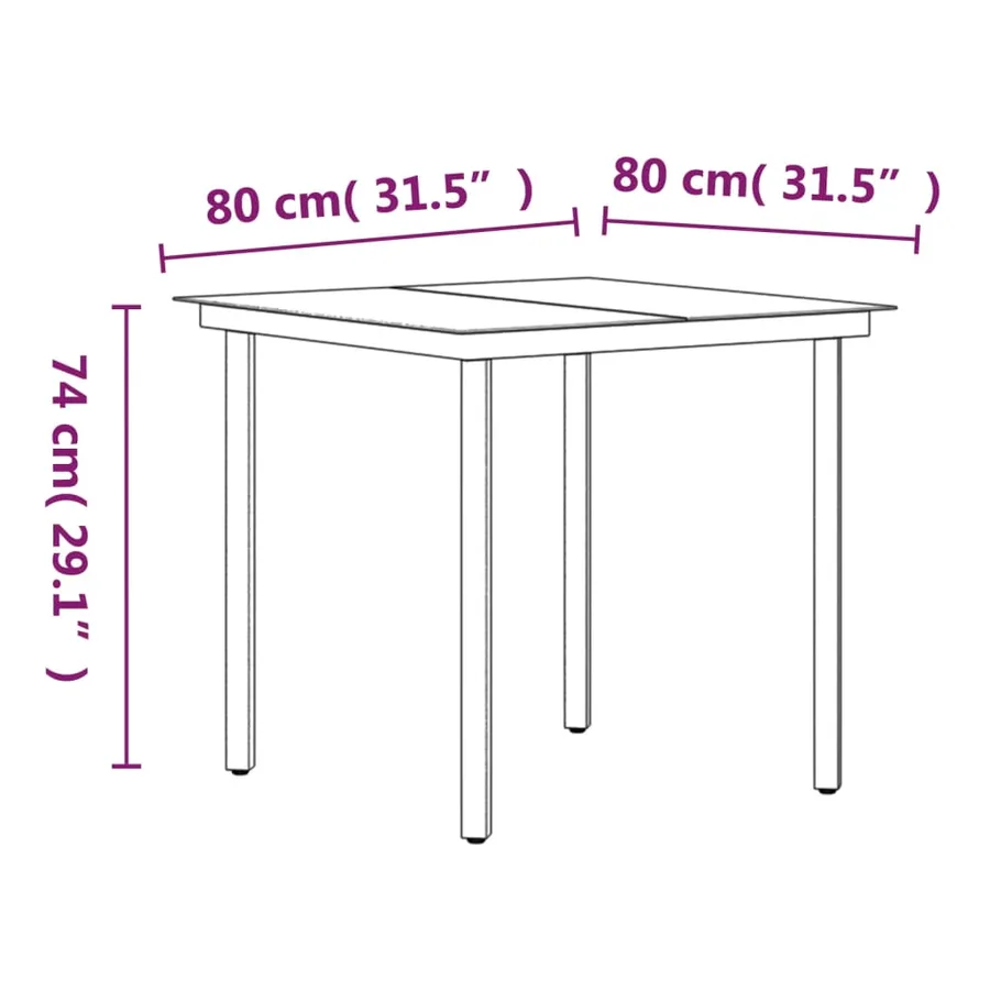 Ensemble à manger de jardin et coussins 3 pcs Gris et noir - 8