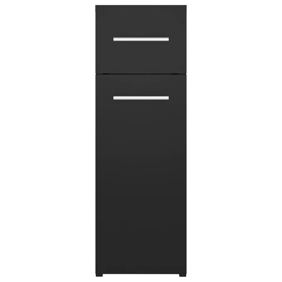 Armoire d'apothicaire Noir 20x45,5x60 cm Bois d’ingénierie - 6