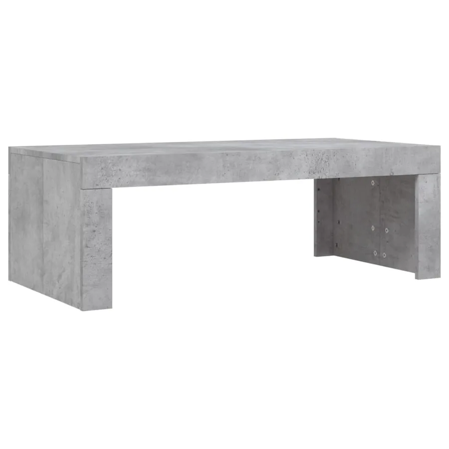 Table basse gris béton 102x50x36 cm bois d'ingénierie - 6