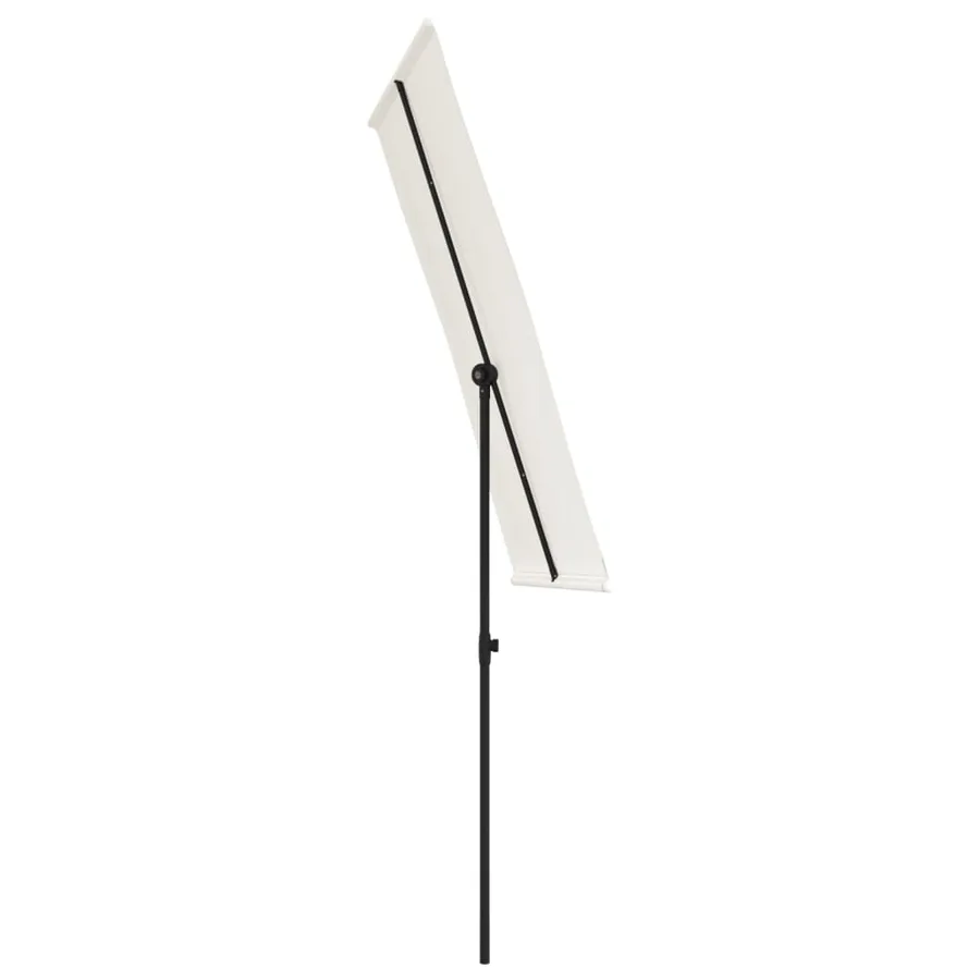 Parasol de jardin avec mât en aluminium 180x110 cm blanc sable - 5