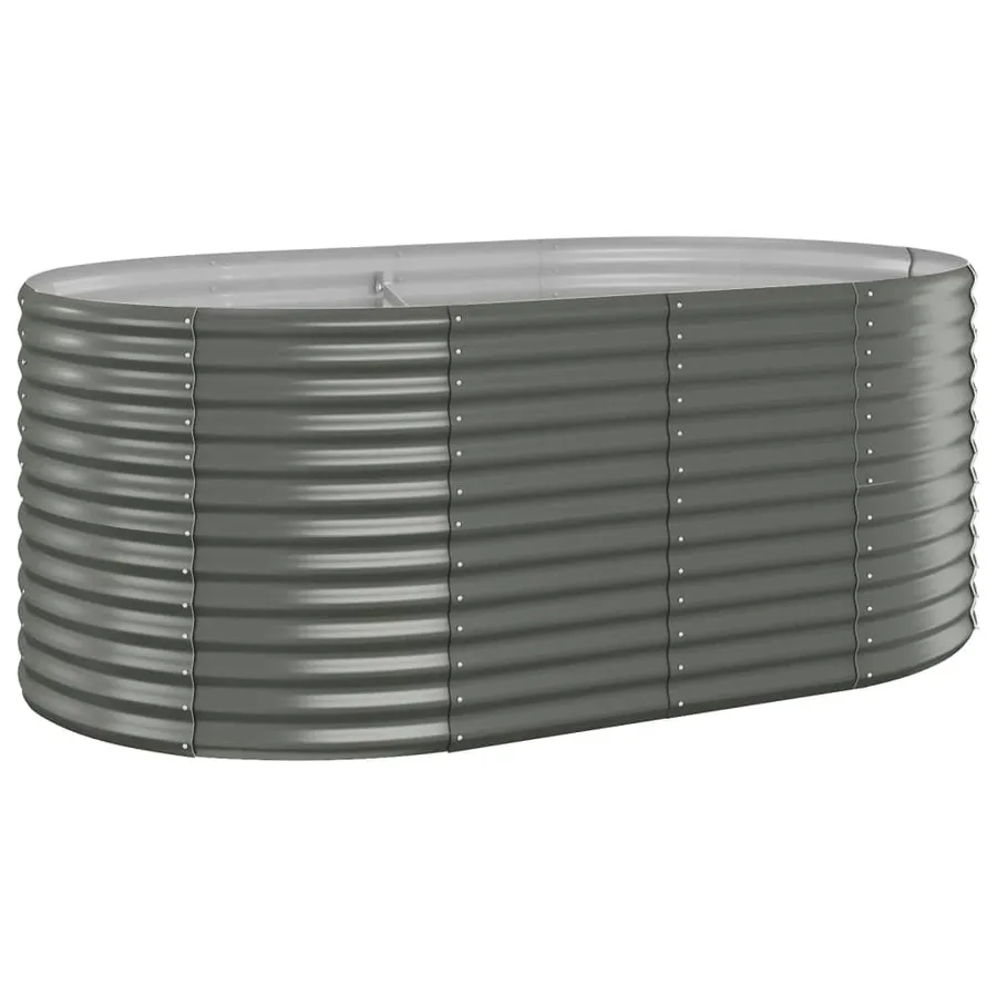 Lit surélevé de jardin Acier galvanisé 175x100x68cm gris - 2