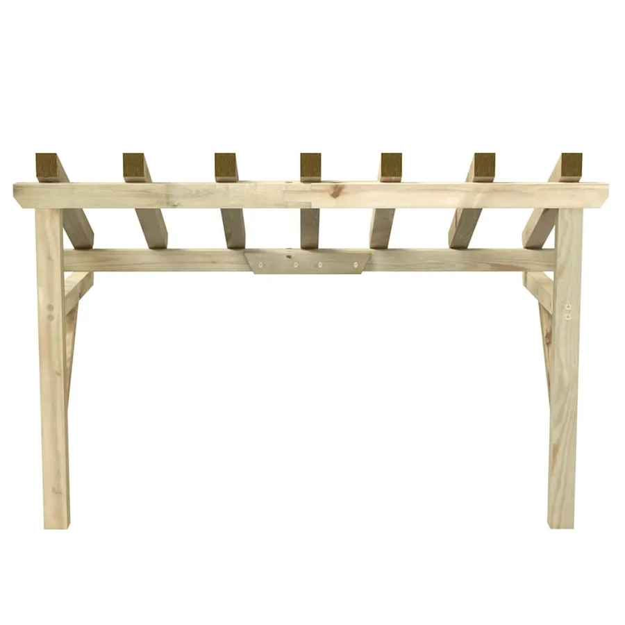 Auvent de porte 200x100x100 cm Bois de pin solide - 5