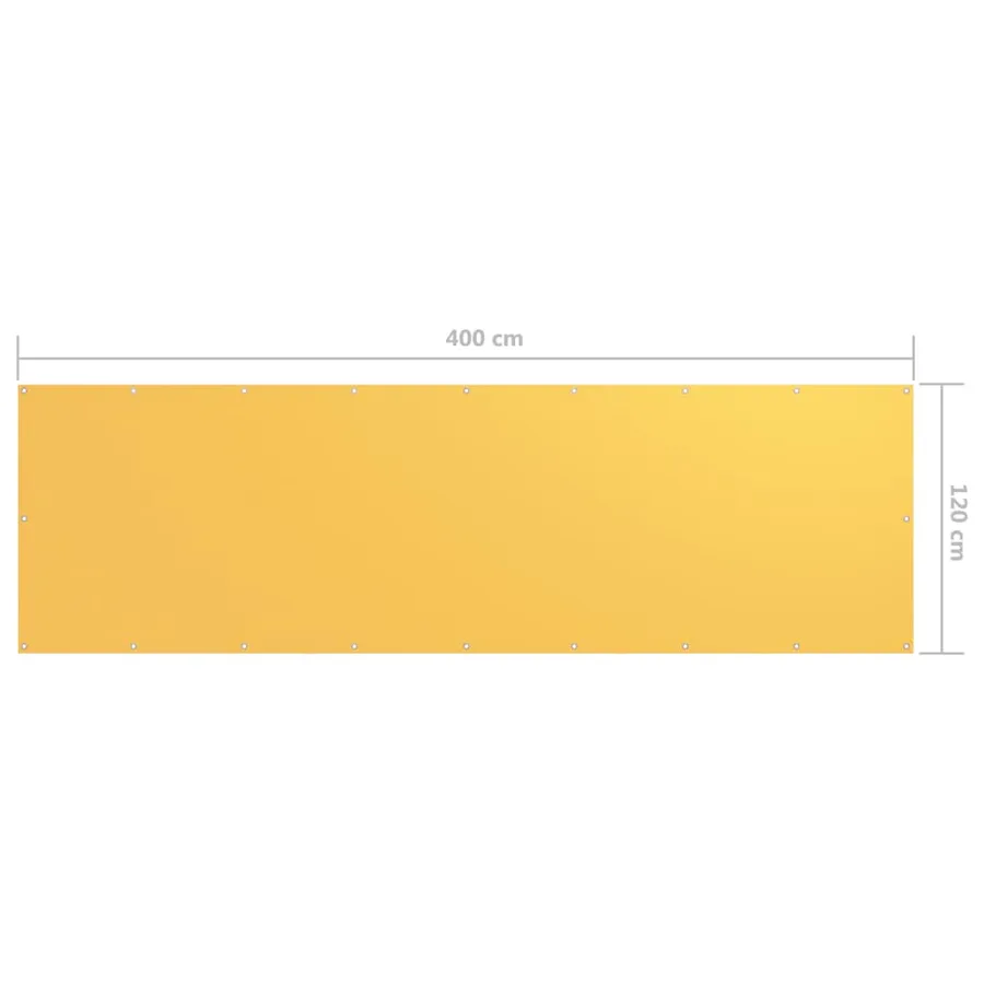 Écran de balcon Jaune 120x400 cm Tissu Oxford - 5