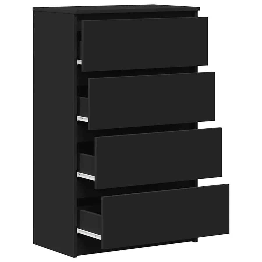 Buffet Noir 60x35x98,5 cm Bois d'ingénierie - 5
