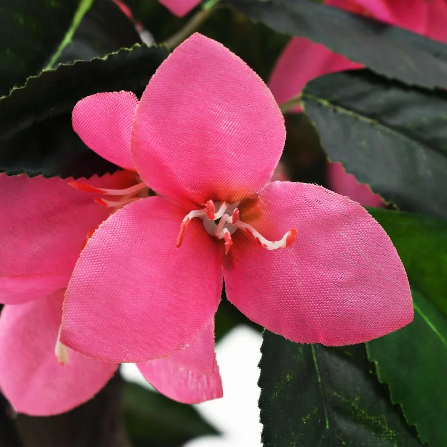 Plante artificielle de Rhododendron avec pot 155cm Vert et rose - 2
