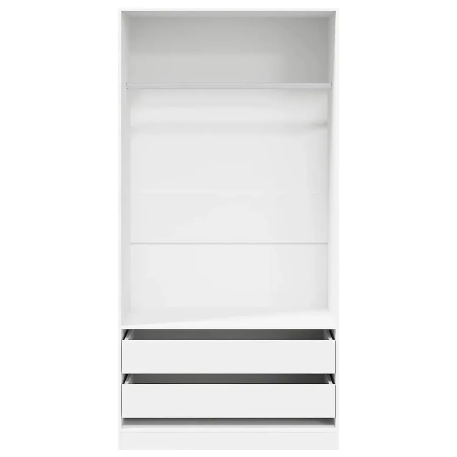 Garde-robe Blanc 100x50x200 cm Bois d'ingénierie - 4