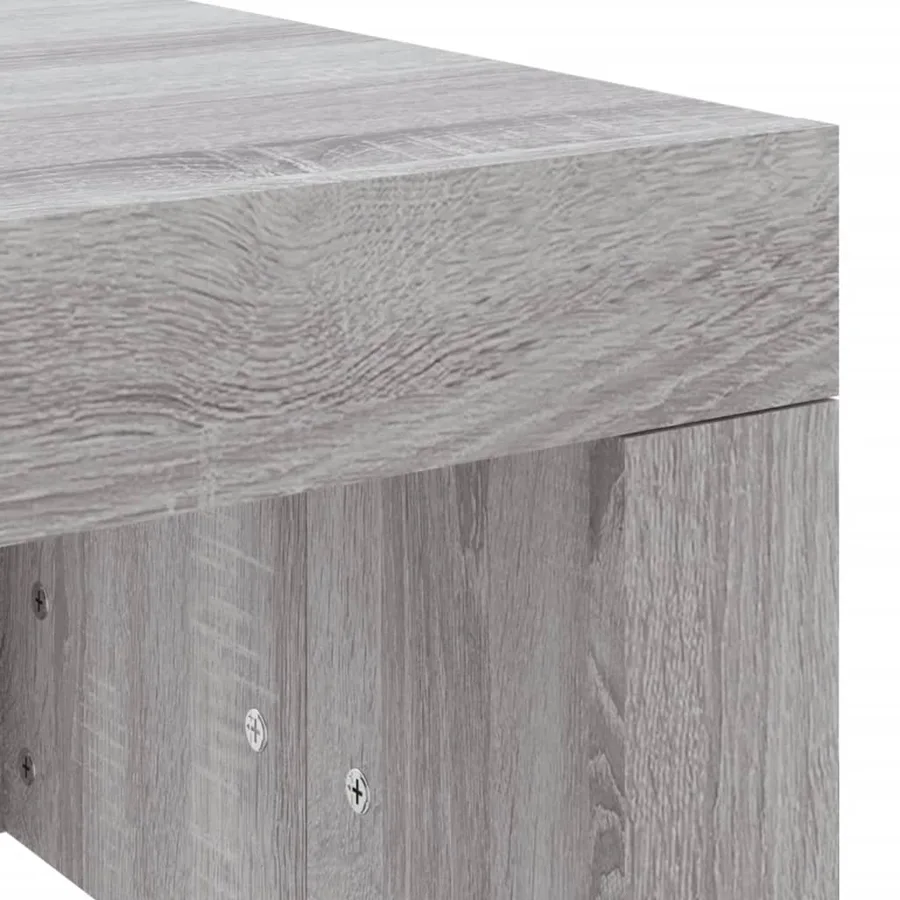 Table basse sonoma gris 102x50x36 cm bois d'ingénierie - 7
