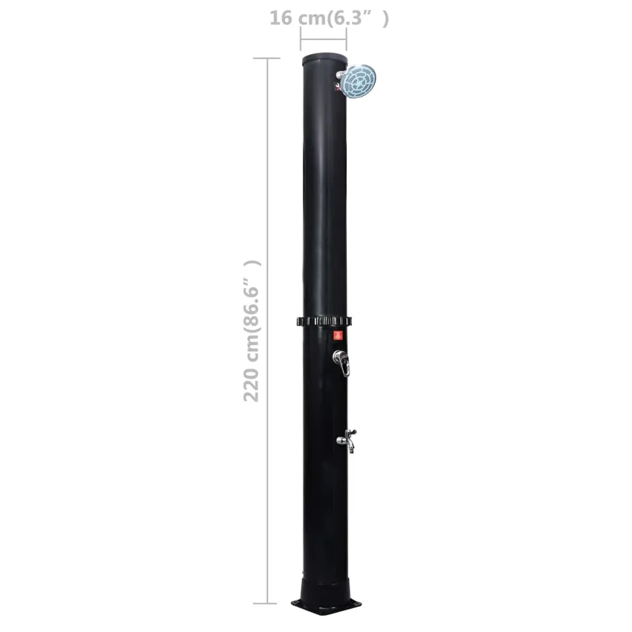 Douche solaire d'extérieur avec pomme de douche et robinet 40 L - 11