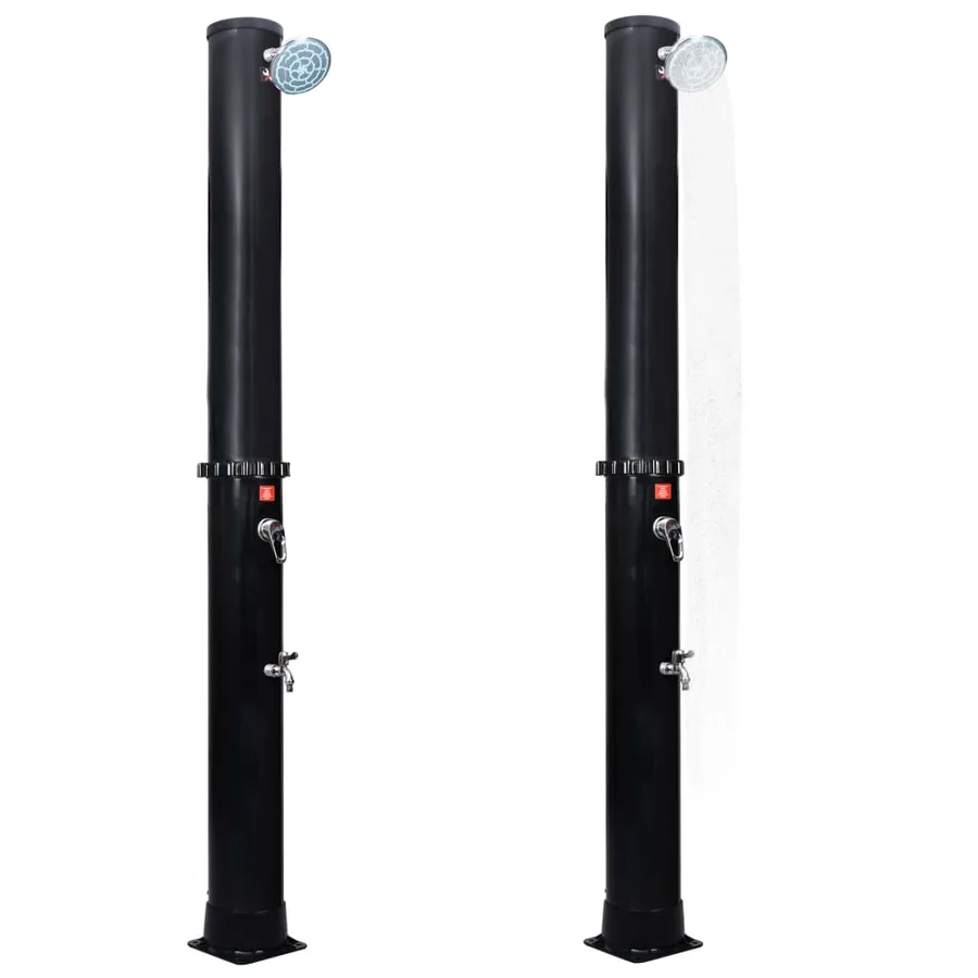 Douche solaire d'extérieur avec pomme de douche et robinet 40 L - 3