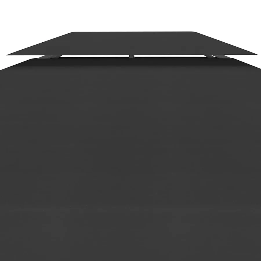 Toile de toit de belvédère 2 niveaux 310 g/m² 4x3 m Noir - 4