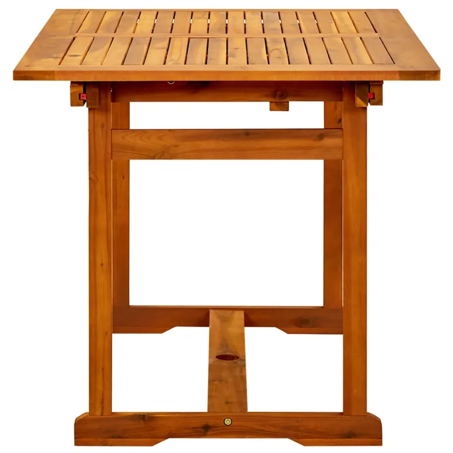 Table à dîner de jardin (120-170)x80x75 cm Bois d'acacia massif - 6