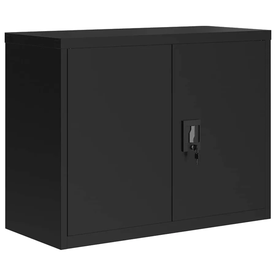 Classeur noir 90x40x70 cm acier - 2