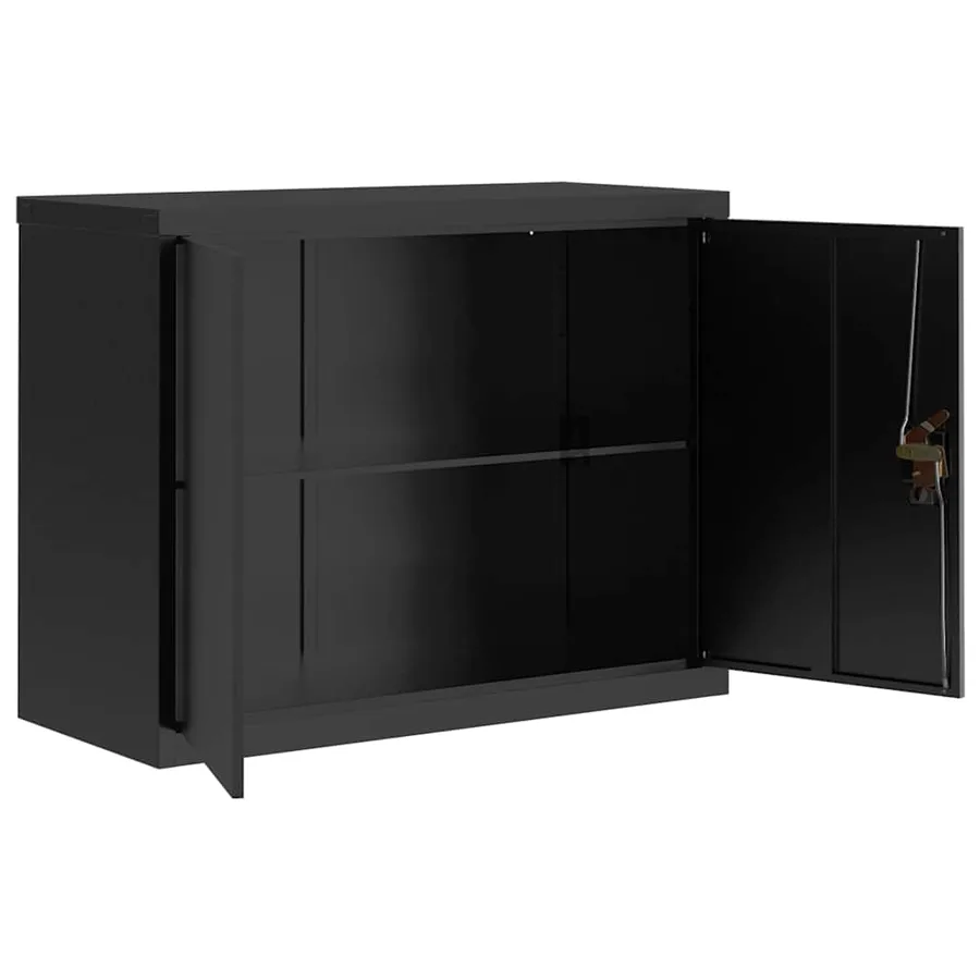 Classeur noir 90x40x70 cm acier - 4