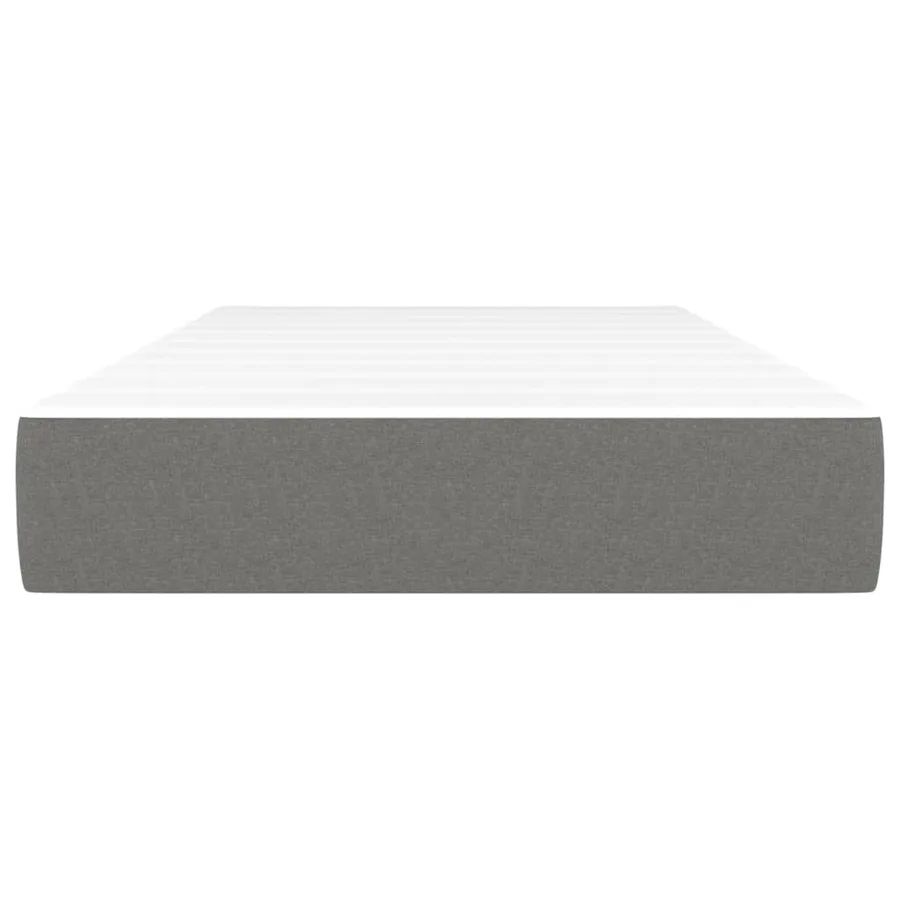 Matelas de lit à ressorts ensachés fermeté moyenne Gris foncé 80x200x20cm Tissu - 3