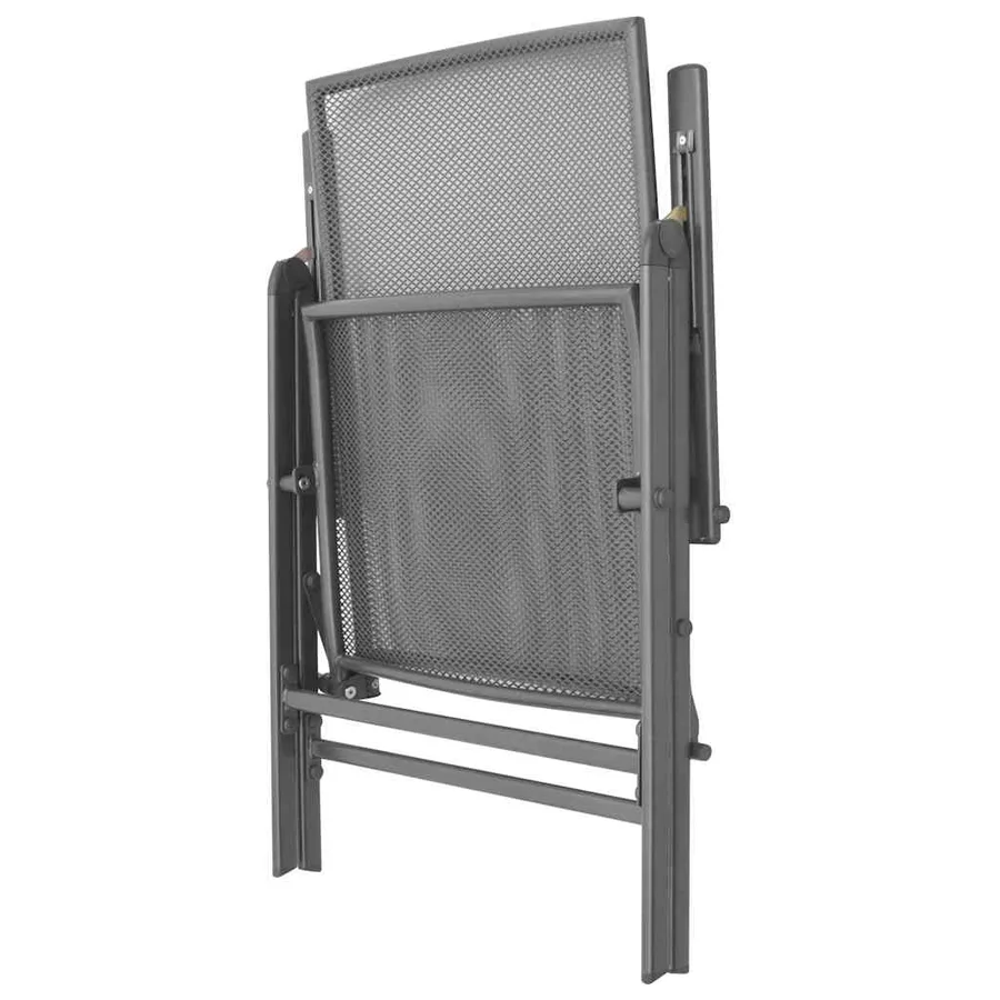 Chaises empilables de jardin lot de 2 Acier Gris - 6