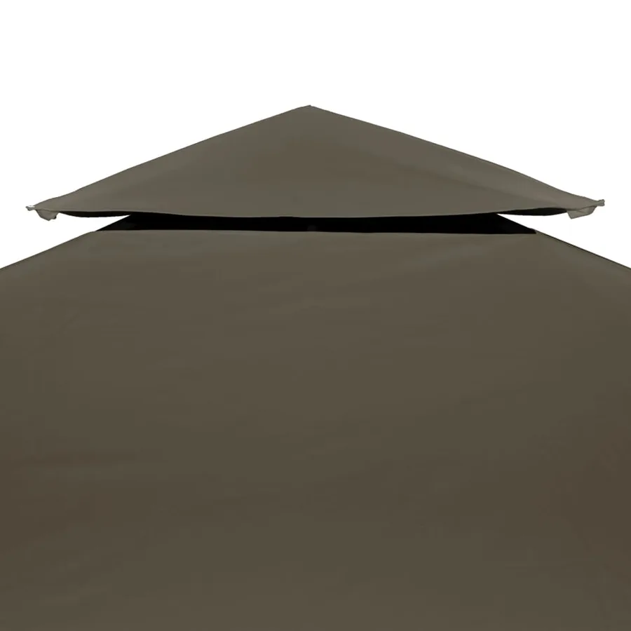 Toile supérieure de belvédère 2 niveaux 310 g/m² 3x3 m Taupe - 3