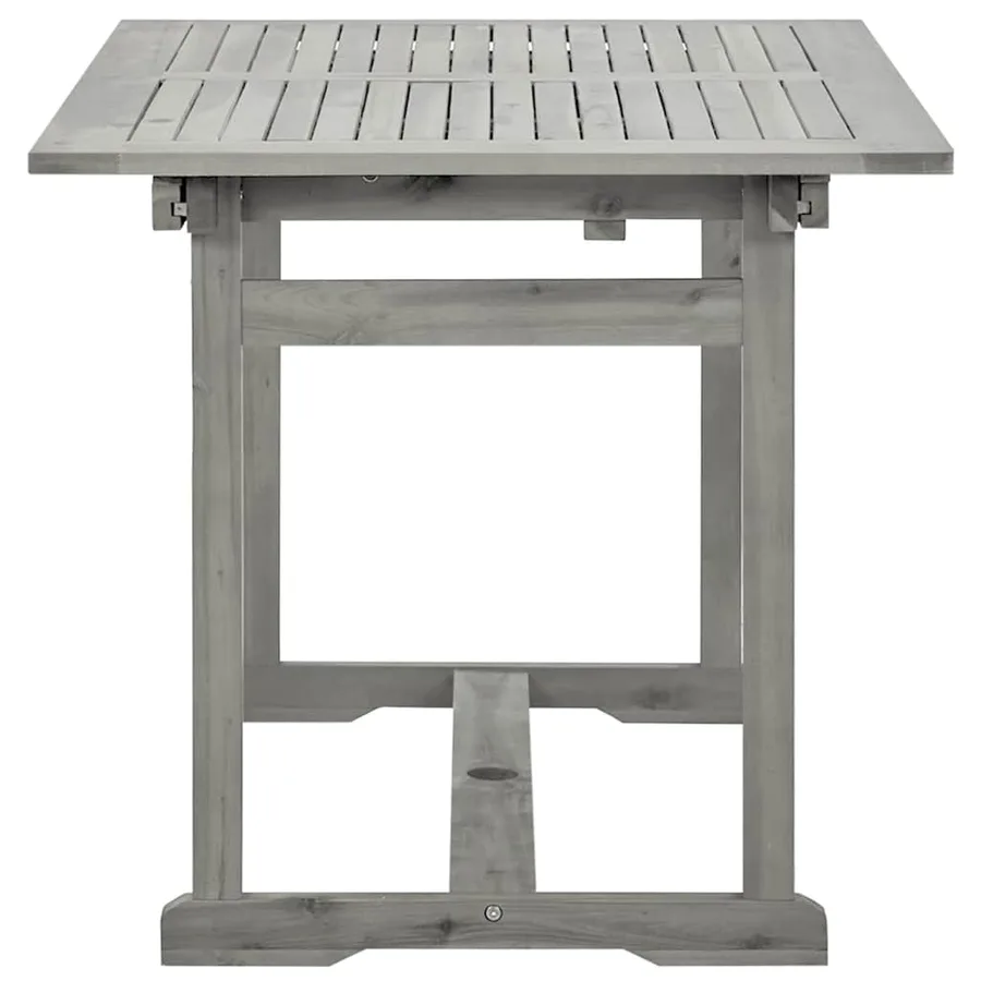 Table à dîner de jardin (120-170)x80x75 cm Bois d'acacia massif - 6