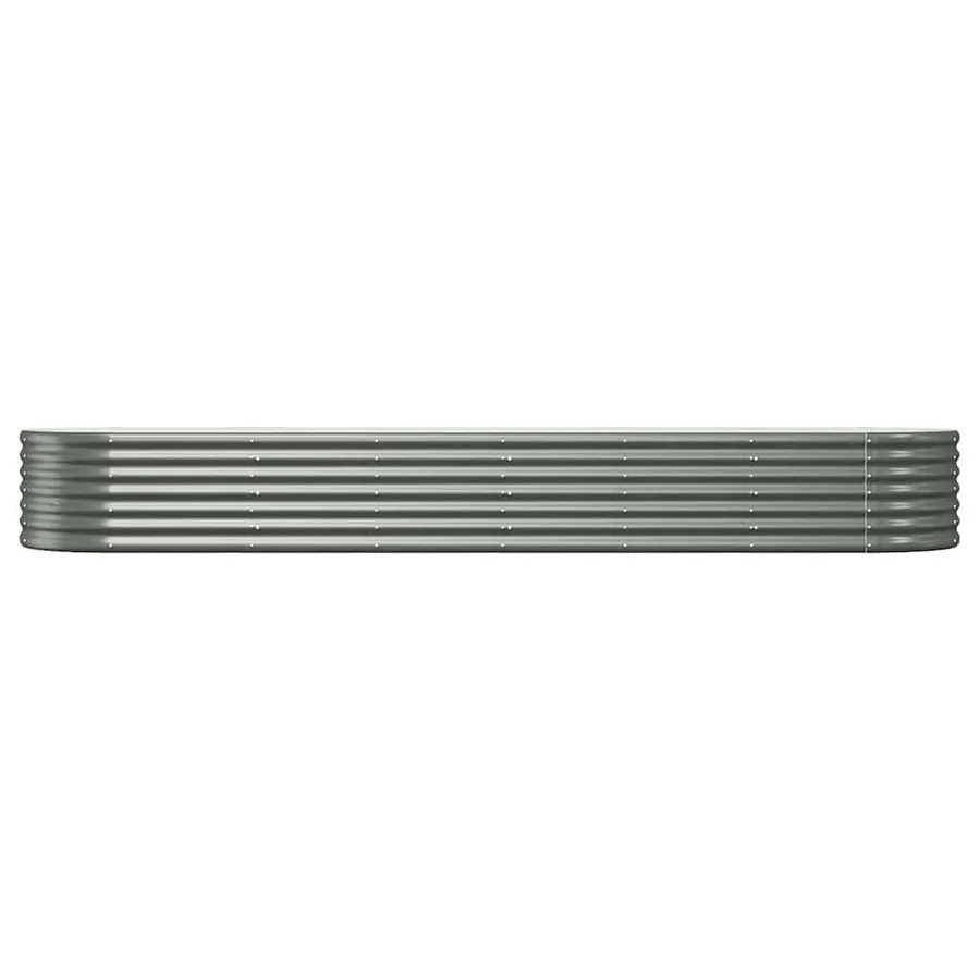 Lit surélevé de jardin Acier galvanisé 296x80x36 cm gris - 3