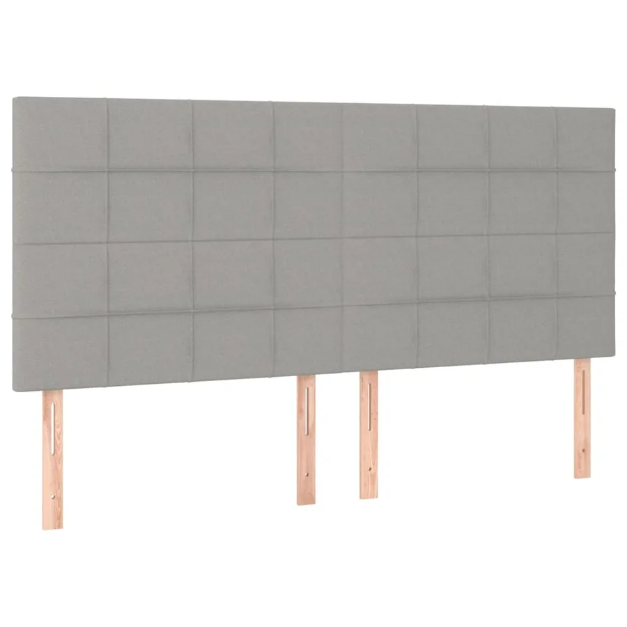 Tête de lit Gris clair 180 x 5 x 118/128 cm Tissu - 2