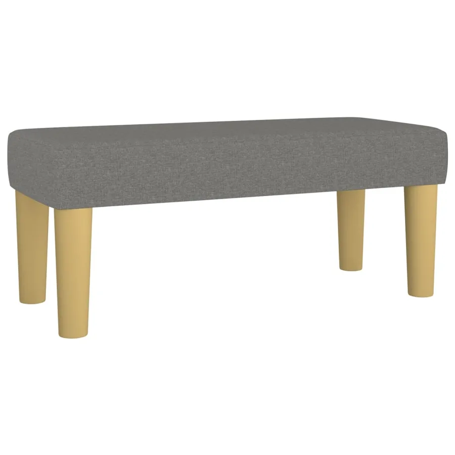 Banc Gris foncé 70x30x30 cm Tissu - 2