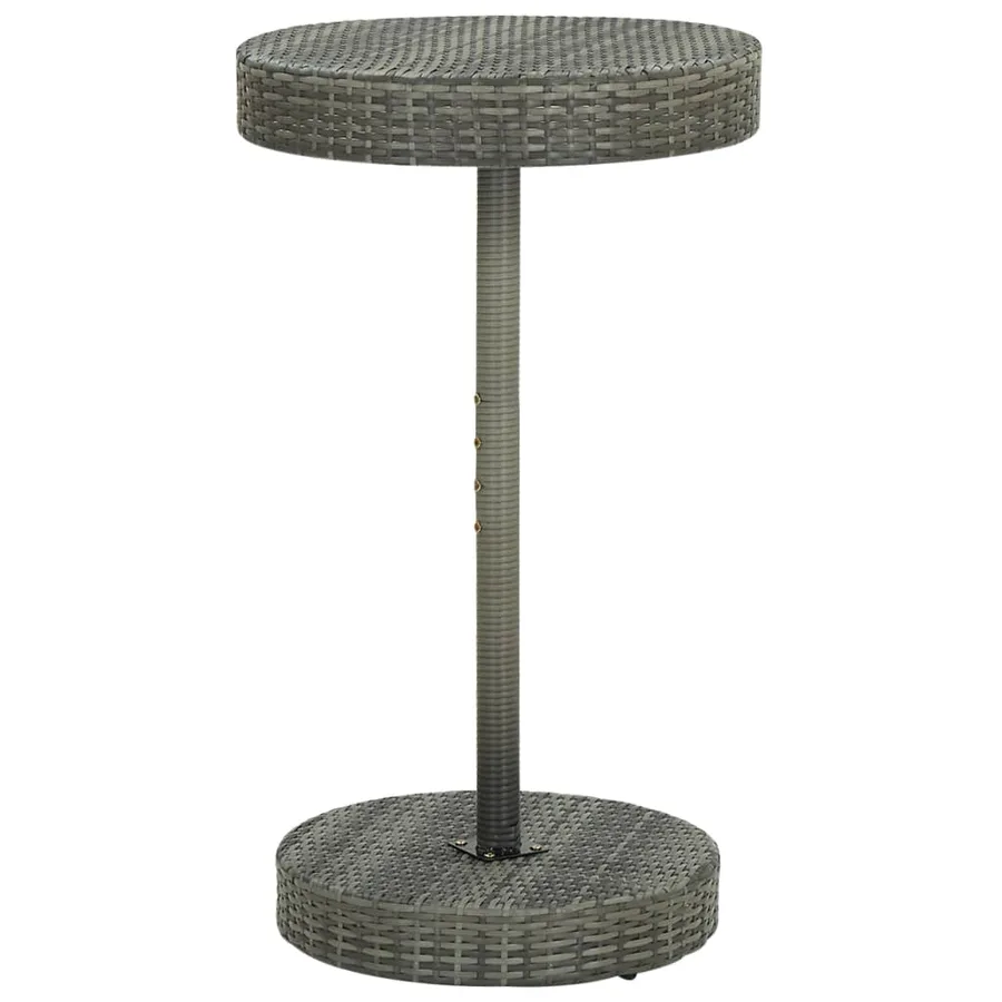 Ensemble de bar de jardin 3 pcs et coussins Résine tressée Gris - 3
