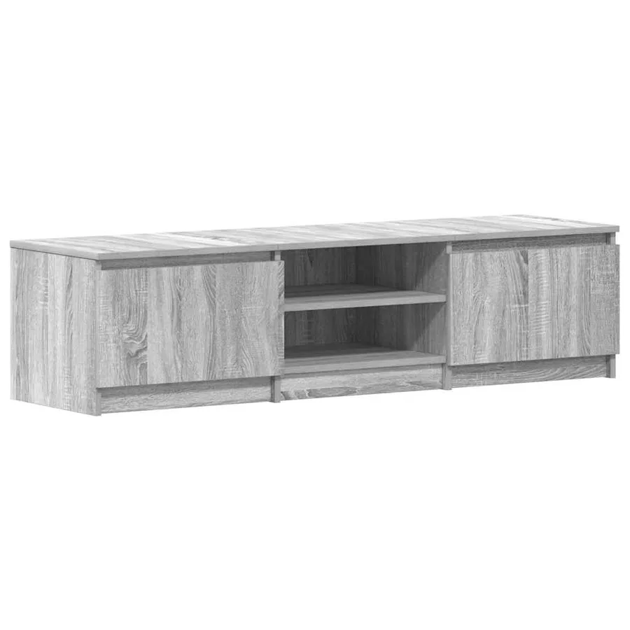 Meuble TV Sonoma gris 140x40x35,5 cm Bois d'ingénierie - 2