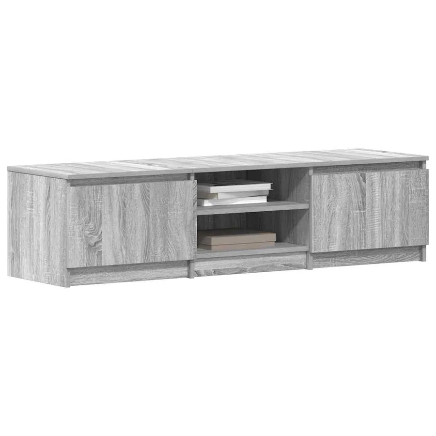 Meuble TV Sonoma gris 140x40x35,5 cm Bois d'ingénierie - 4