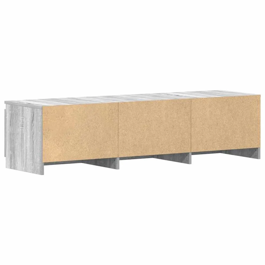 Meuble TV Sonoma gris 140x40x35,5 cm Bois d'ingénierie - 8